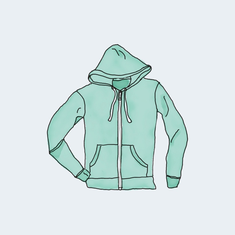 Hoodie with Zipper - Image 1